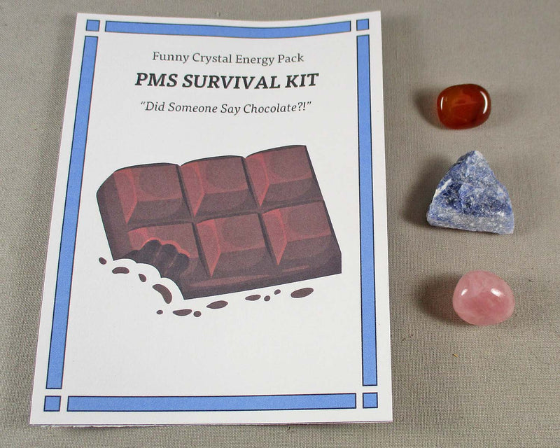 "The PMS Survival Kit" Funny Crystal Energy Kit A515