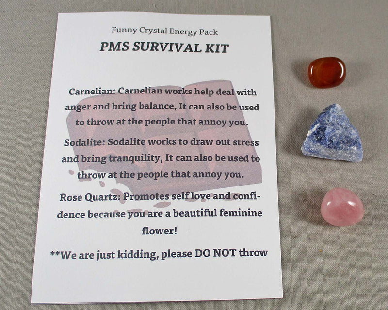 "The PMS Survival Kit" Funny Crystal Energy Kit A515