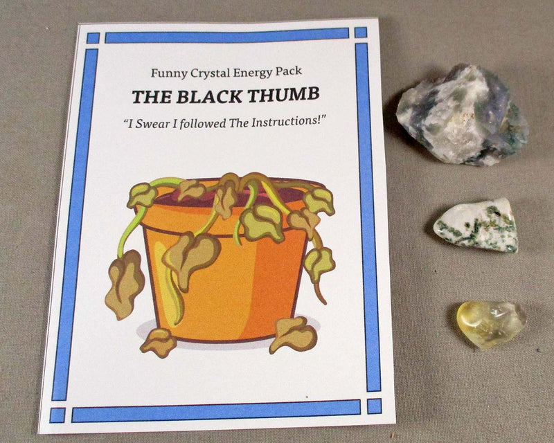 "The Black Thumb" Funny Crystal Energy Kit A517*
