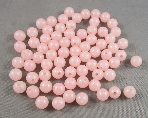 Glow in the Dark Beads Pink Acrylic Various Sizes