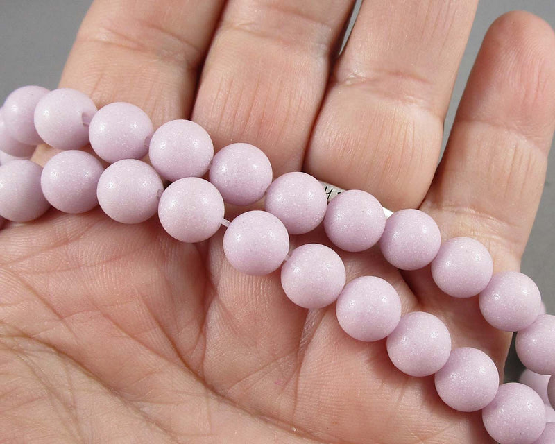 Glow in the Dark Beads Synth. Gemstone Lavender 8mm (5029)