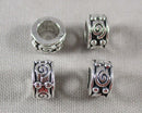 Silver Tone European Swirl Spacer Beads 8x5mm 40pcs (C194)