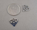Star in Heart Charms Stainless Steel 2pcs (6056)