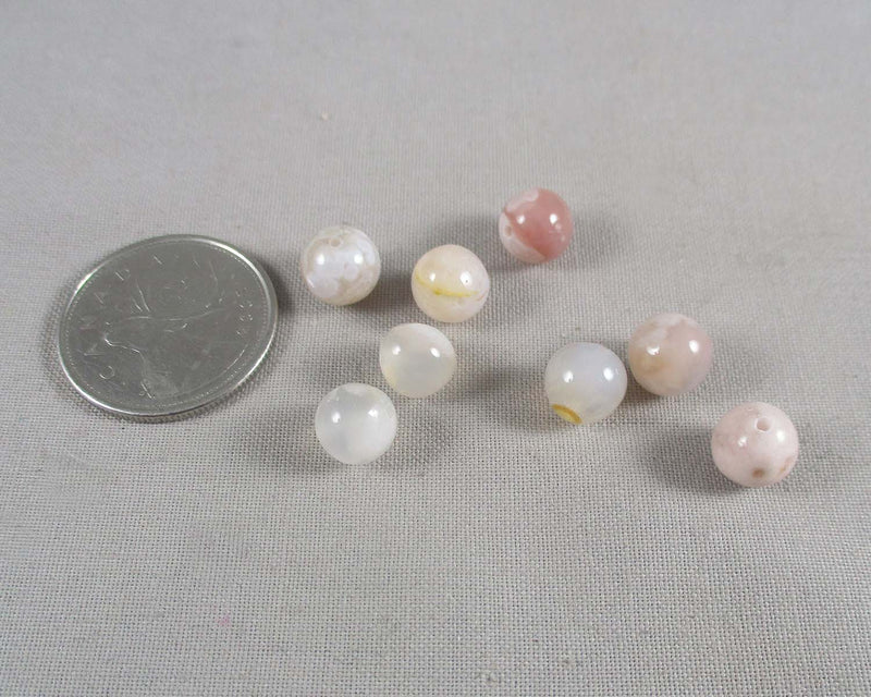 Flower Agate Loose Beads Round (Various Sizes)