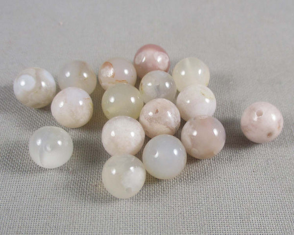 Flower Agate Loose Beads Round (Various Sizes)