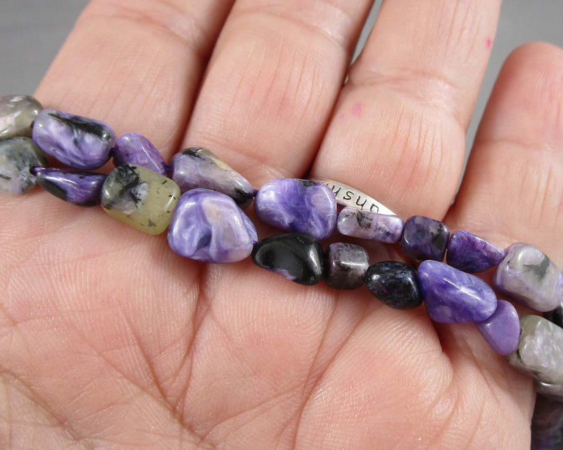 Charoite Large Chip Beads (C069)