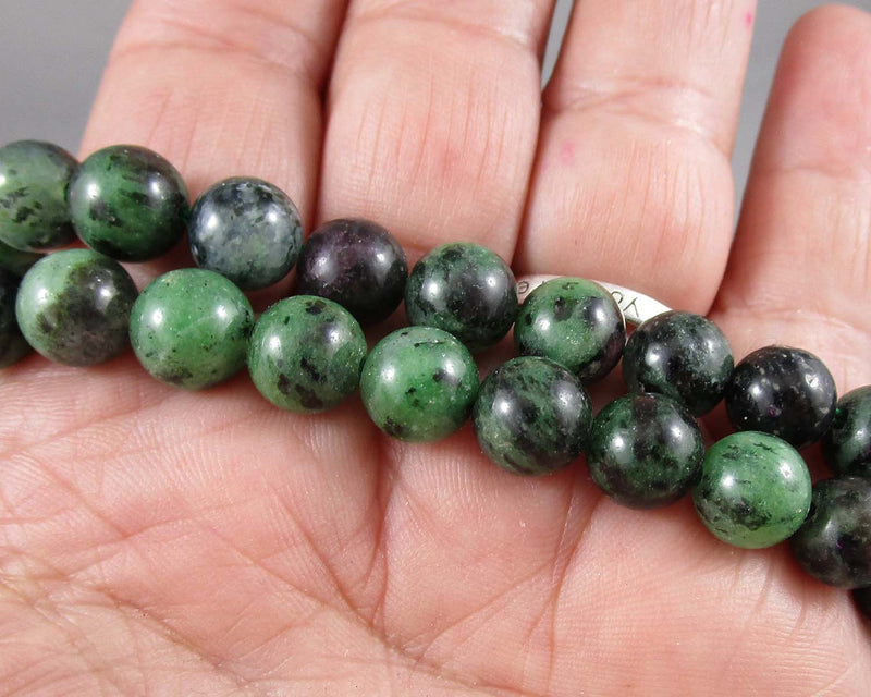 Ruby Zoisite Beads Round Various Sizes