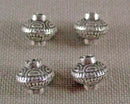 Silver Tone Bali Bi-cone Spacer Beads 7x6mm 40pcs (C213)