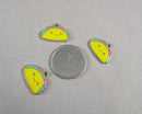 50% OFF!! Taco Charm Gold Tone Enamel 3pcs (0958)
