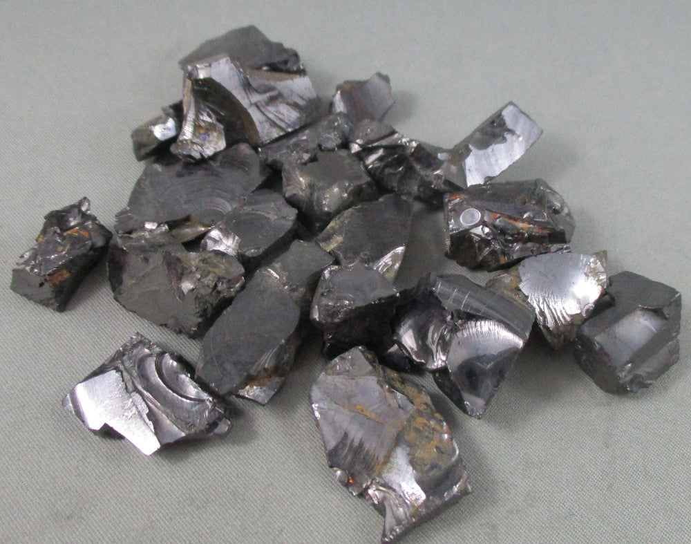 Silver Shungite Stone 1pc J029** (Noble Shungite / Elite