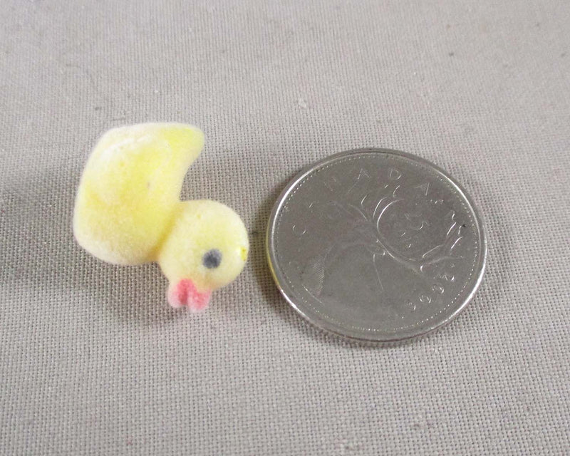 50% OFF!! Flocky Rubber Ducky Half Drilled Bead 1pc (0982)