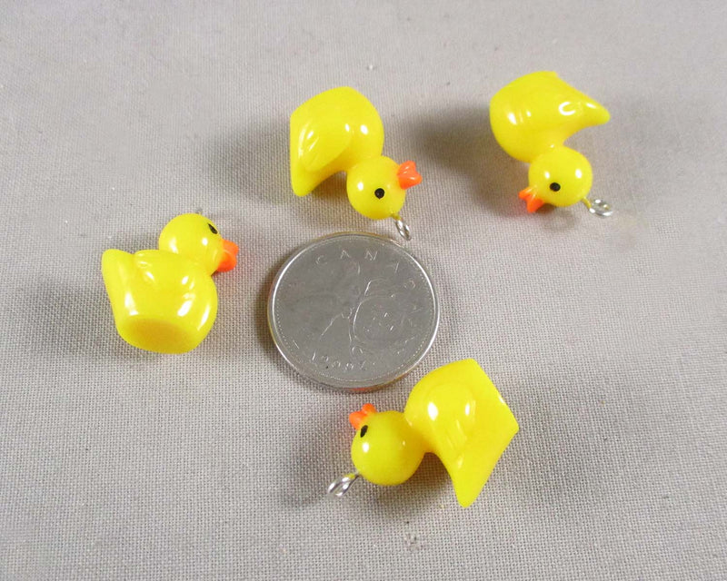 Rubber Ducky Resin Charms 4pc (2460)