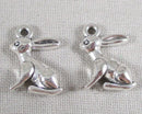50% OFF!! Bunny Rabbit Charms Silver Tone 12pcs (0977)