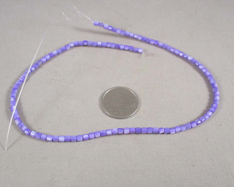 50% OFF!! Purple Freshwater Shell Barrel Beads 3.5mm (0998)