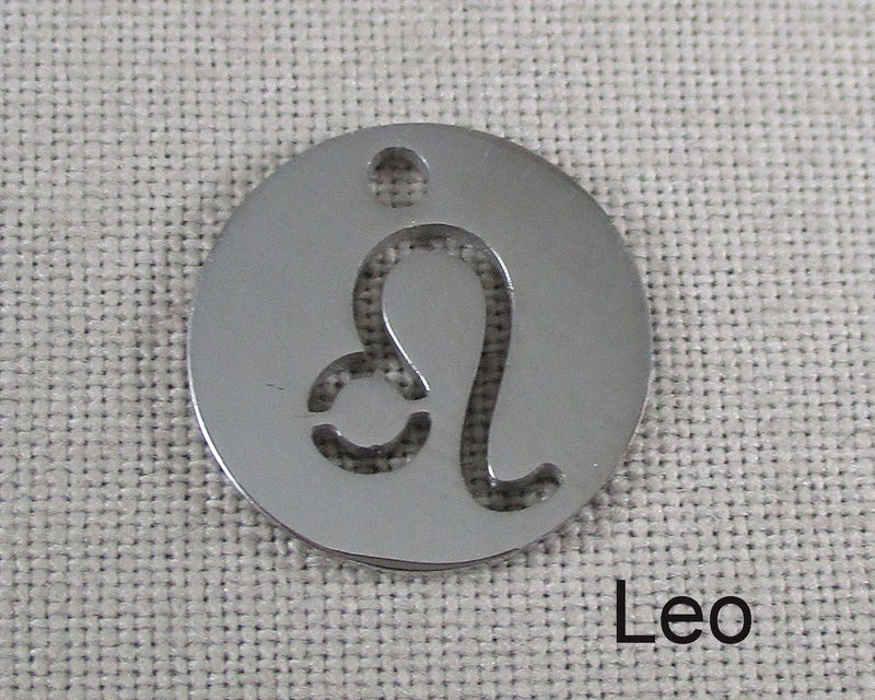 Zodiac Stainless Steel Charms (Astrological) 12mm 2pcs