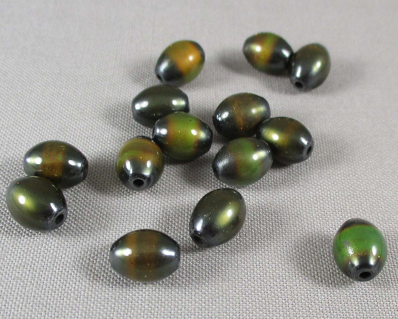 Color Changing Hematite Mood Beads 2pcs Oval 9x7mm (5008)