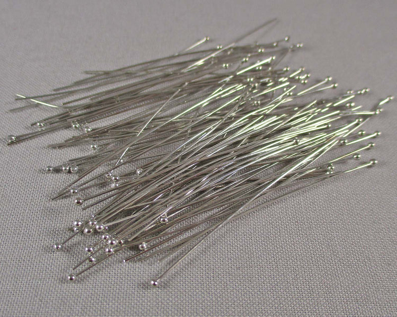Silver Tone Head Pins 0.5 x 50mm 9grams (~90pcs) (2097)