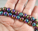 Rainbow Non-Magnetic Hematite Beads Round Various Sizes