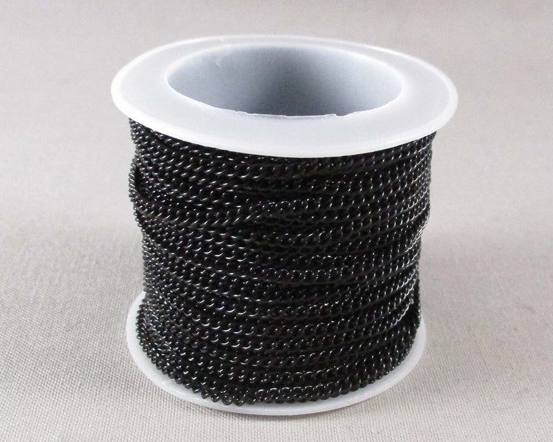 Black Cable Chain 1 Roll (10 Meters) (2359)