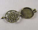 75% OFF!  Antique Bronze Tone Flower Diffuser Pendant 1pc (2345)