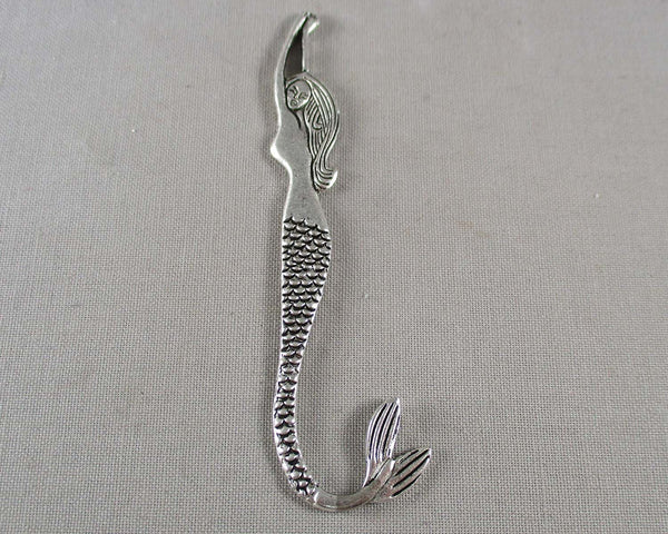 Mermaid Bookmark Charm Silver Tone 1pc (2341)