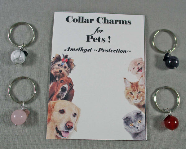 Gemstone Collar Charms for Pets - Various Stones