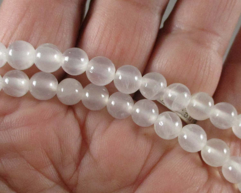 Selenite Beads Round (Various Sizes)