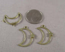 50% OFF!  Moon & Star Charm Gold Tone 3pcs (1484)