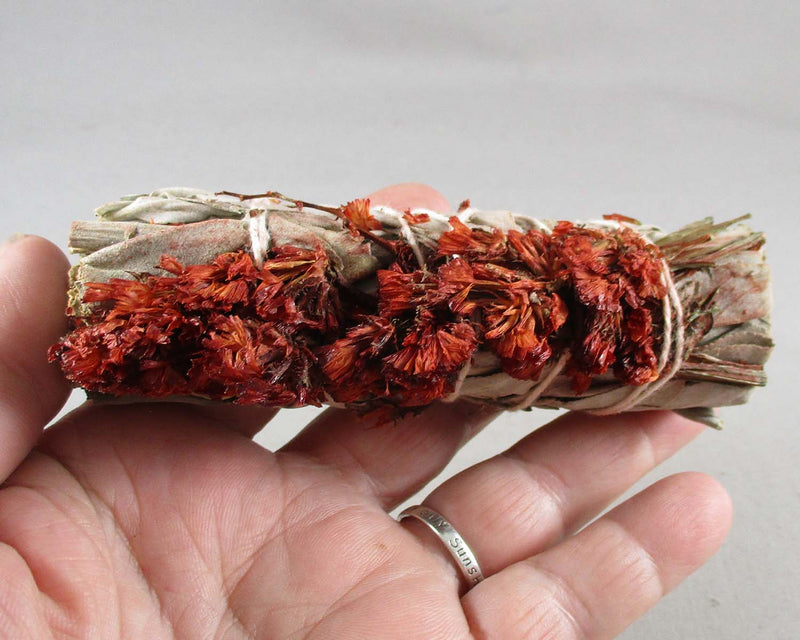 Red Sinuata Flower & California Sage Stick 1pc A414