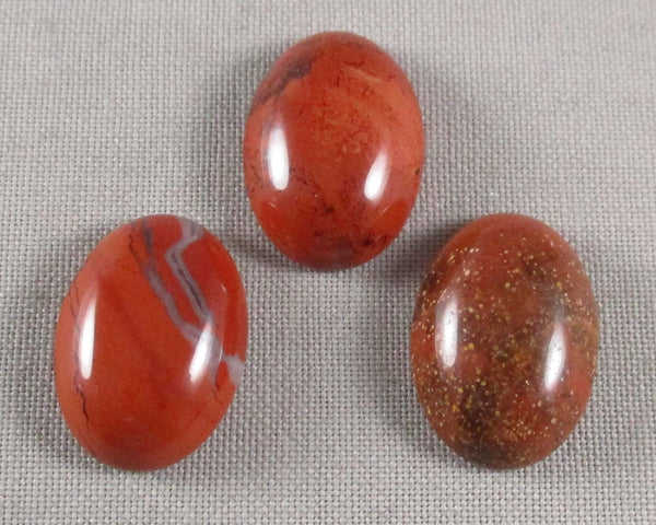 Red Jasper Cabochon 3pcs 18x13mm (0070)