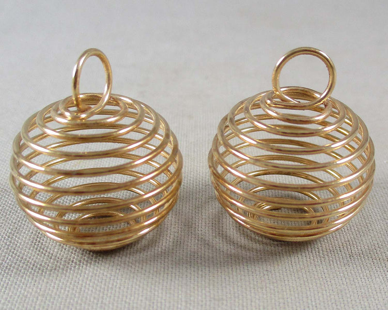 Gold Tone Cages for Stones 21x19mm 10pcs (4021)