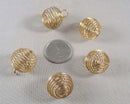 Gold Tone Cages for Stones 21x19mm 10pcs (4021)