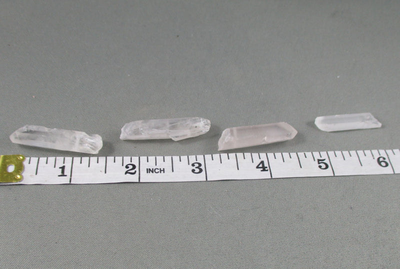 Clear Quartz Crystal Points (Drilled) 4pcs (C110)