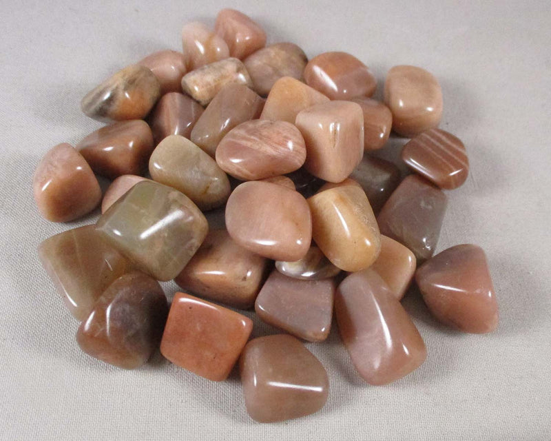 Peach Moonstone Polished Stones 3pcs J156**