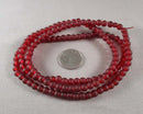 Dark Red Frosted Glass Beads Various Sizes