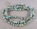 African Turquoise Beads Chip Strand 32" Med (C553)