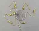 Fish Hook Earrings Gold Tone 20 pairs (0184)