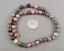 Rhodonite Bead Strand Round Various Sizes