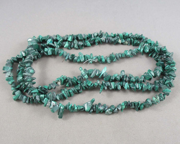 malachite stone chip beads