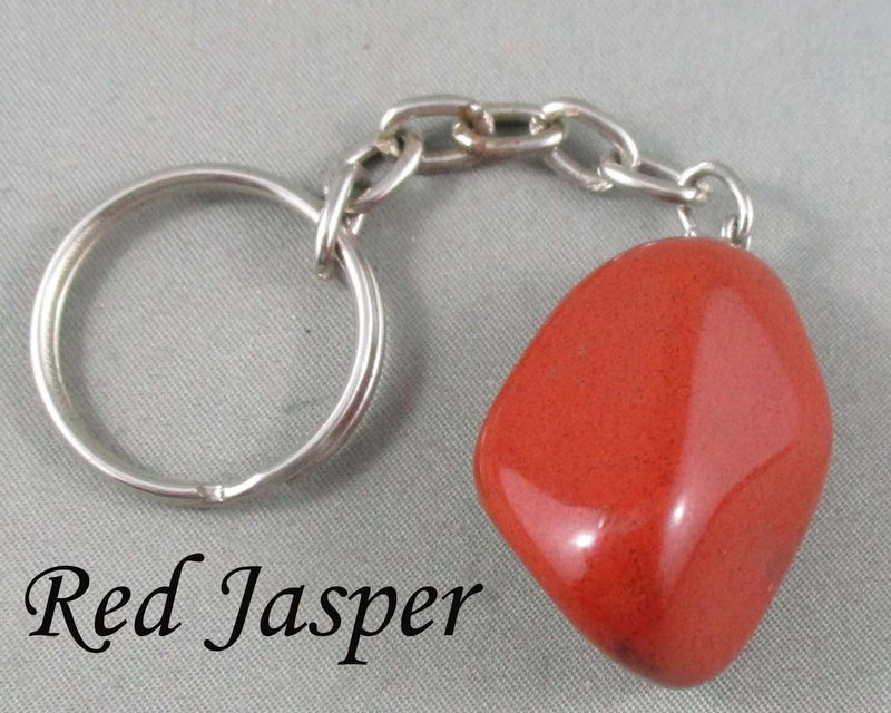 Red Jasper Stone Keychain 1pc Z089*