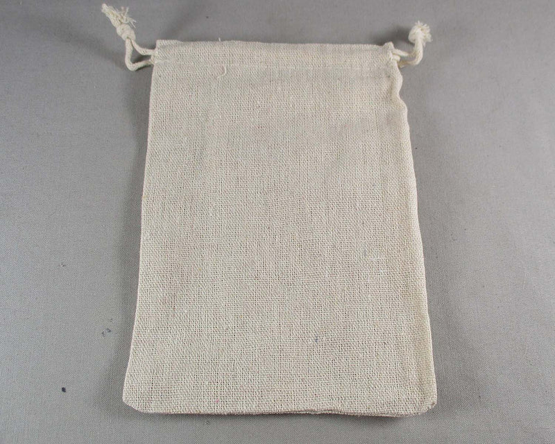 Plain Cotton Bag for Gemstones 18x13cm