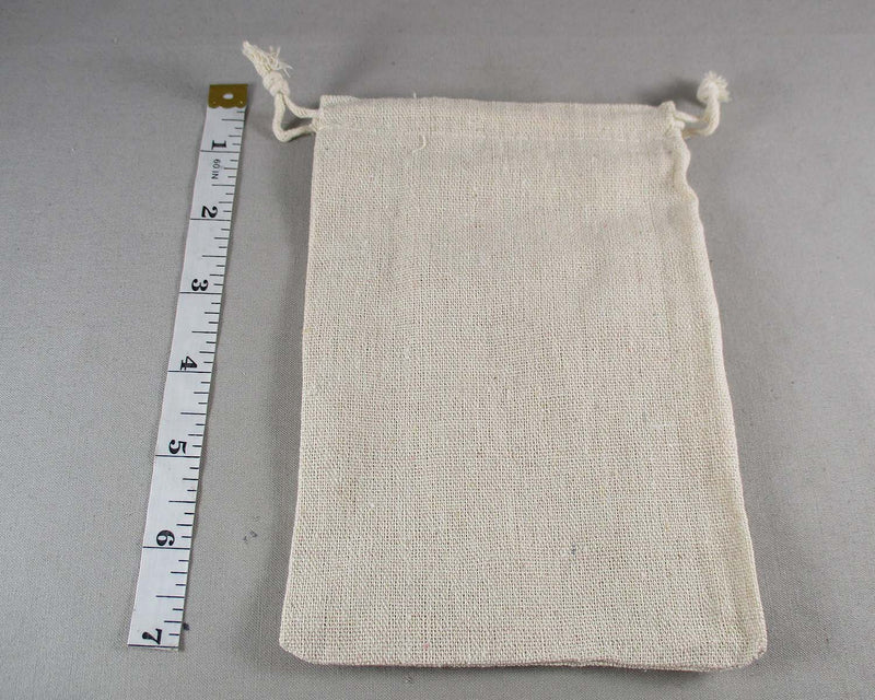 Plain Cotton Bag for Gemstones 18x13cm