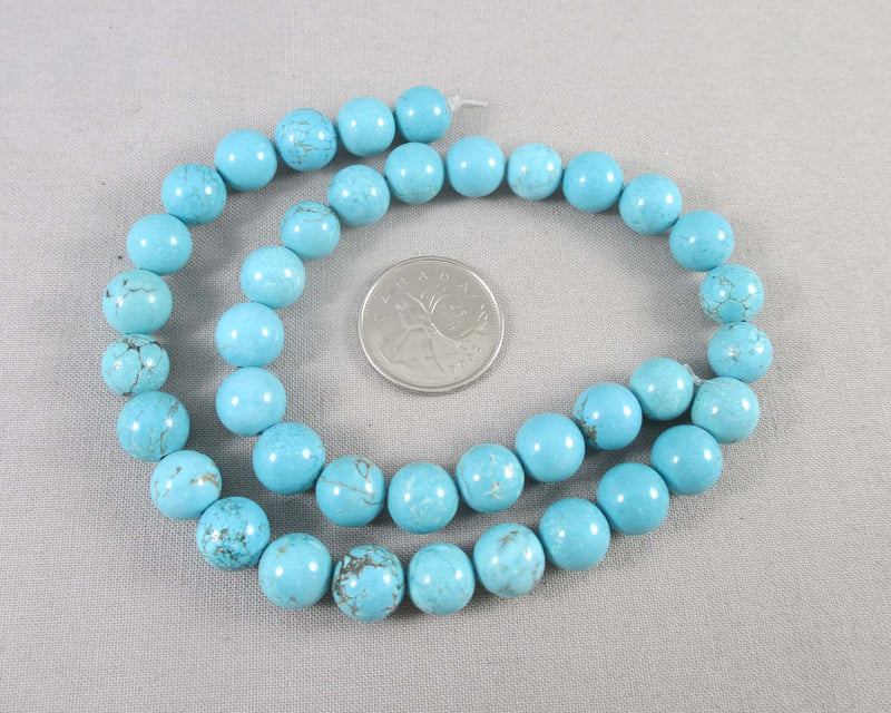 Blue Howlite Round Beads 10mm