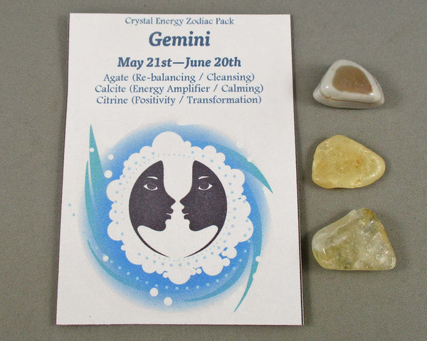 Gemini Zodiac Crystal Energy Pack (May21-June20) A189