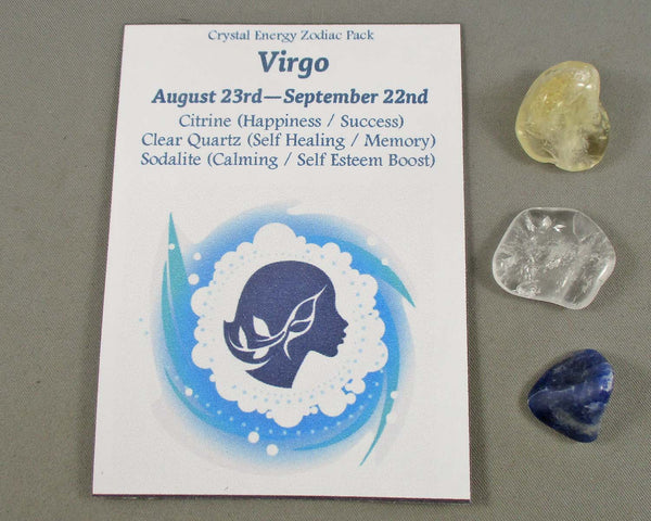 Virgo Zodiac Crystal Energy Pack (Aug23-Sept22) A257