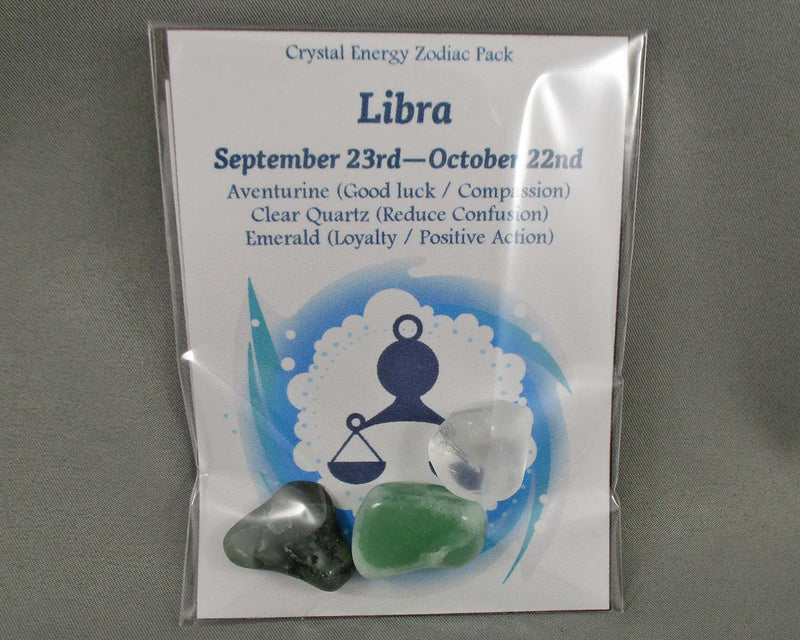 Libra Zodiac Crystal Energy Pack (Sept23-Oct22) H017