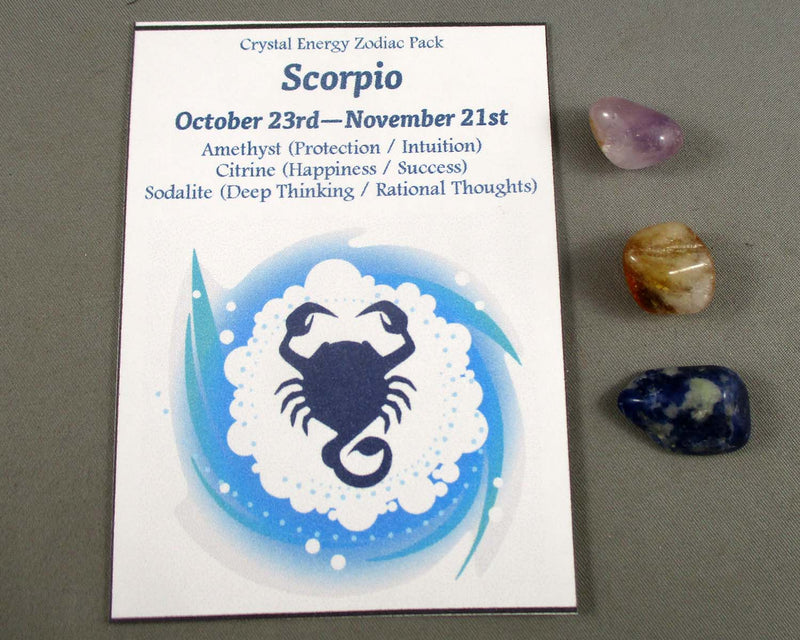scorpio zodiac crystal energy pack