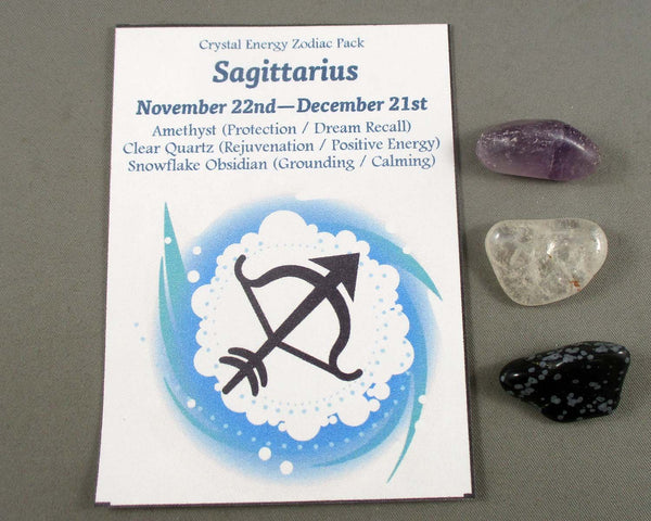sagittarius zodiac crystal energy pack