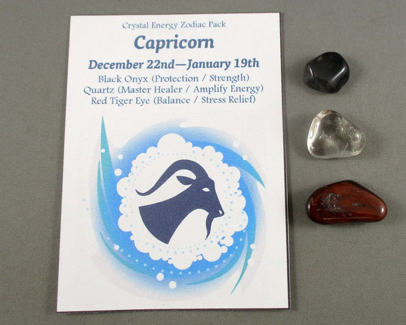 capricorn zodiac crystal energy pack