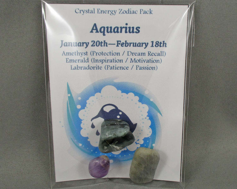 Aquarius Zodiac Crystal Energy Pack (Jan20-Feb18) H016